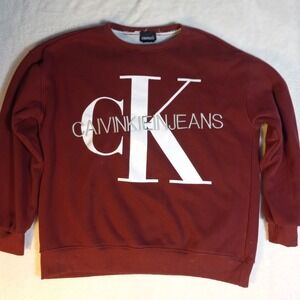 CUSTOM KNIGHT SWEATER XIAOFEIFEI Calvin Klein Women's Jeans Crew Neck 48 X 25 LG